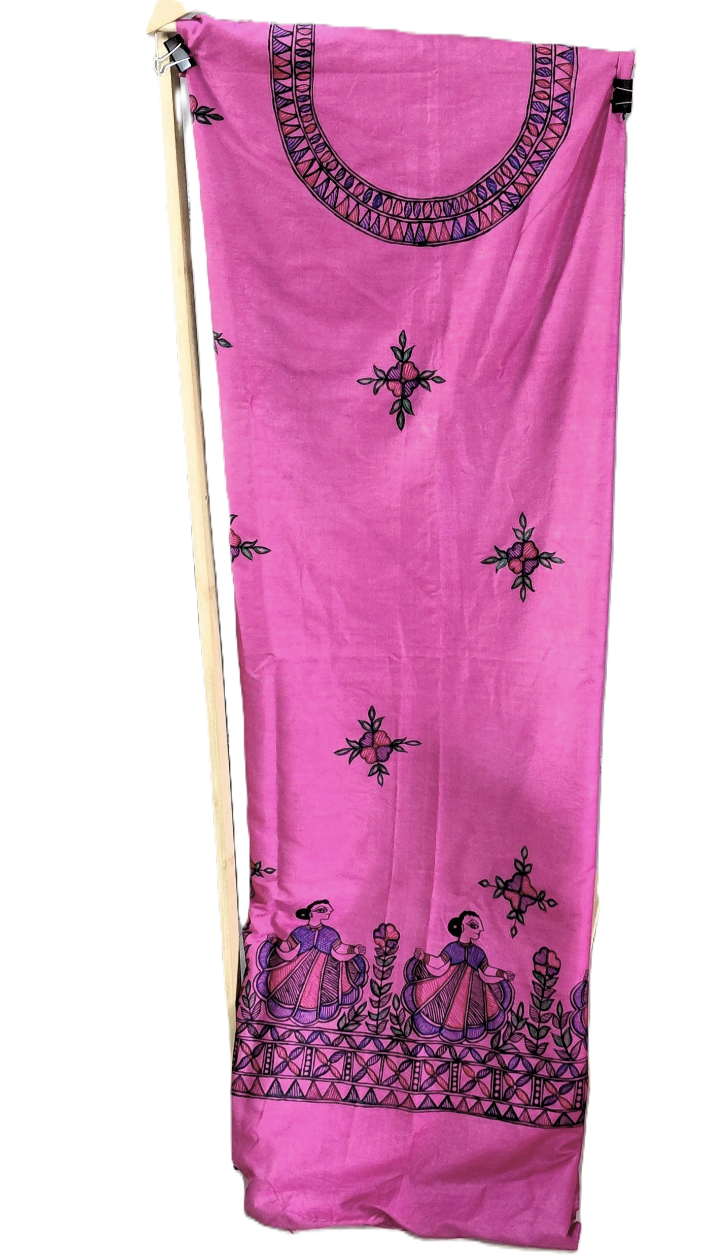 Kerala Cotton madhubani paints Cotton Kurta pink