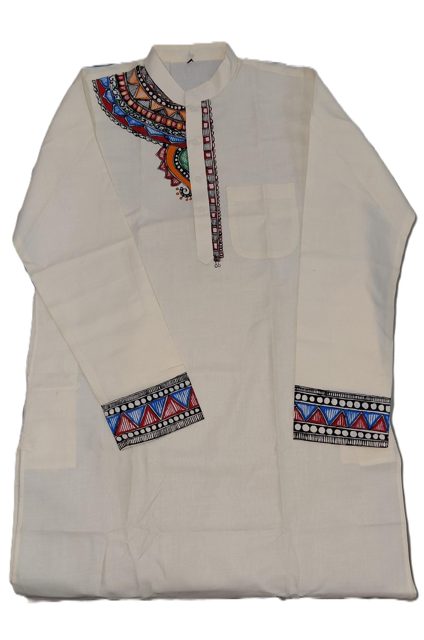 Kurta Payjama set Madhubani hand painted kurta