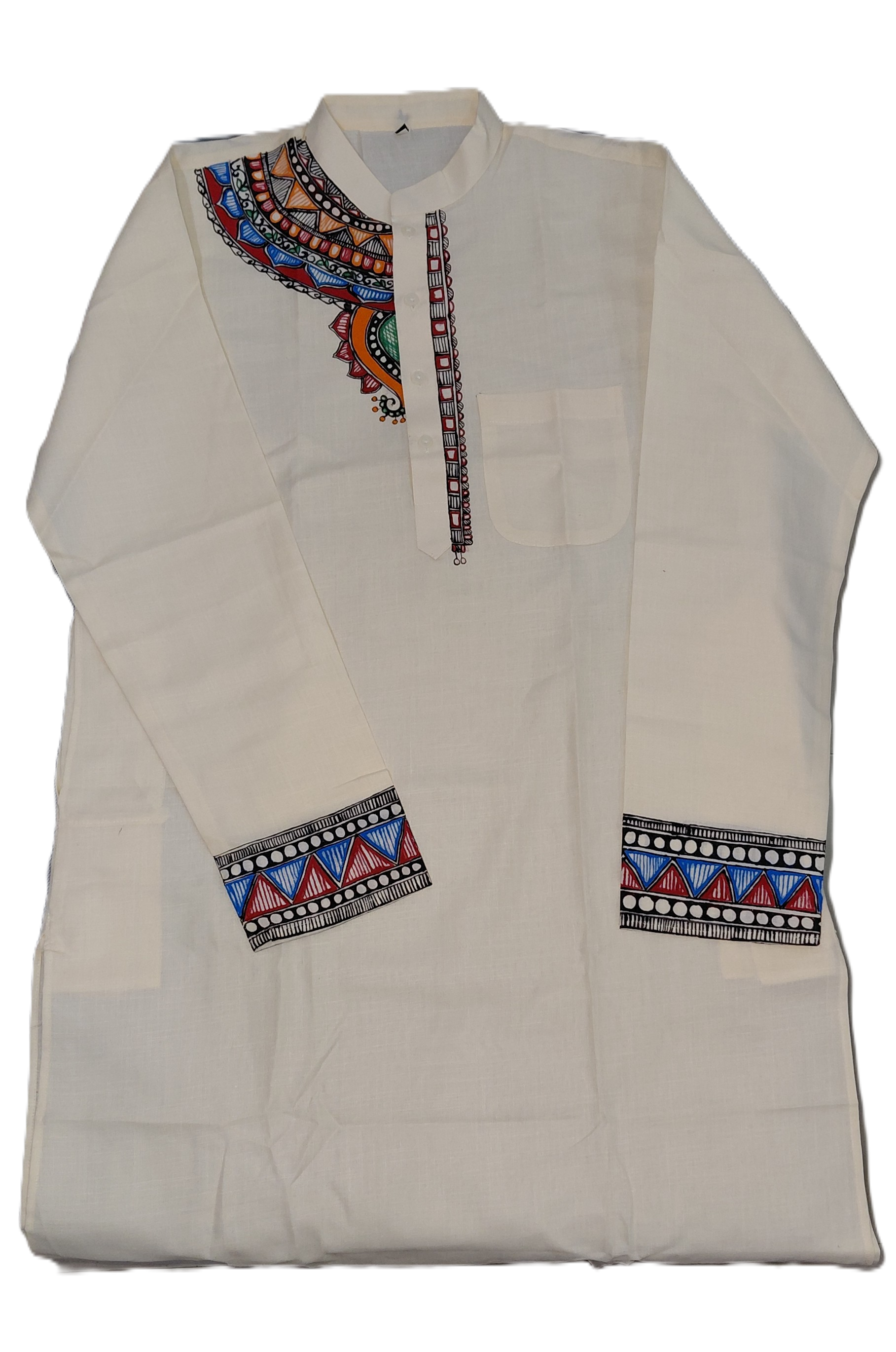 Kurta Payjama set Madhubani hand painted kurta