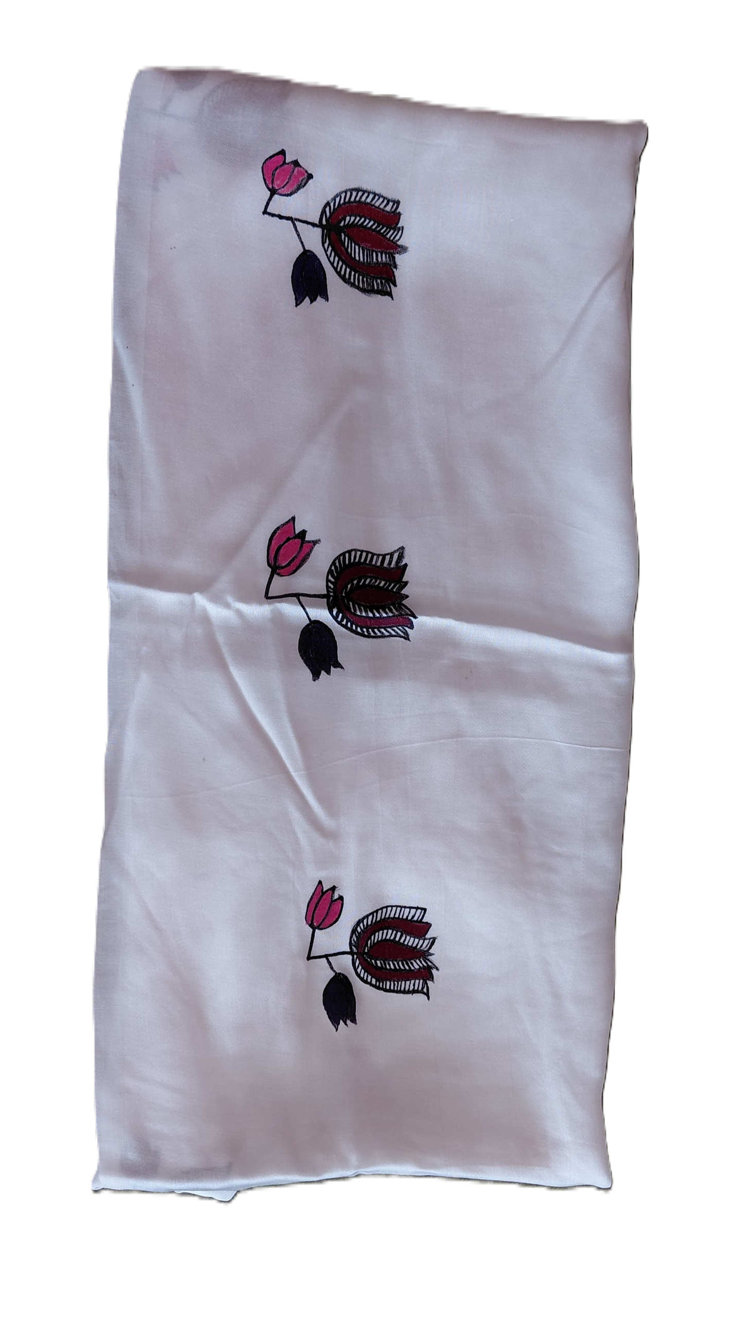 Blouse back lower lotus motif detail