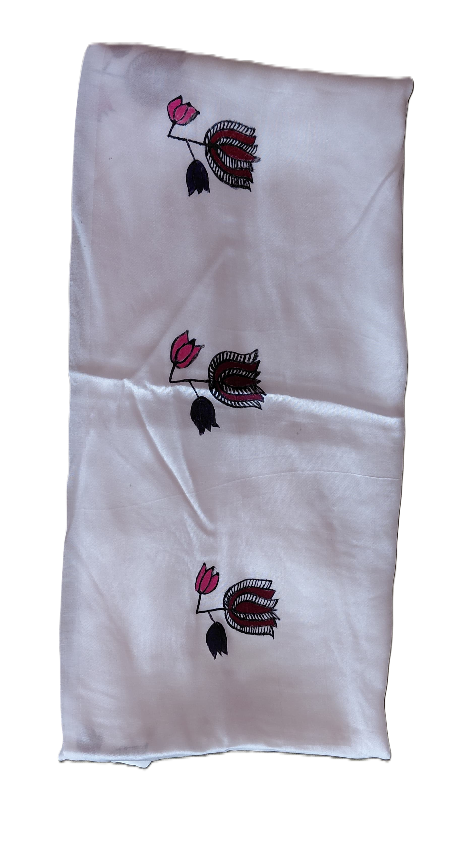 Blouse back lower lotus motif detail