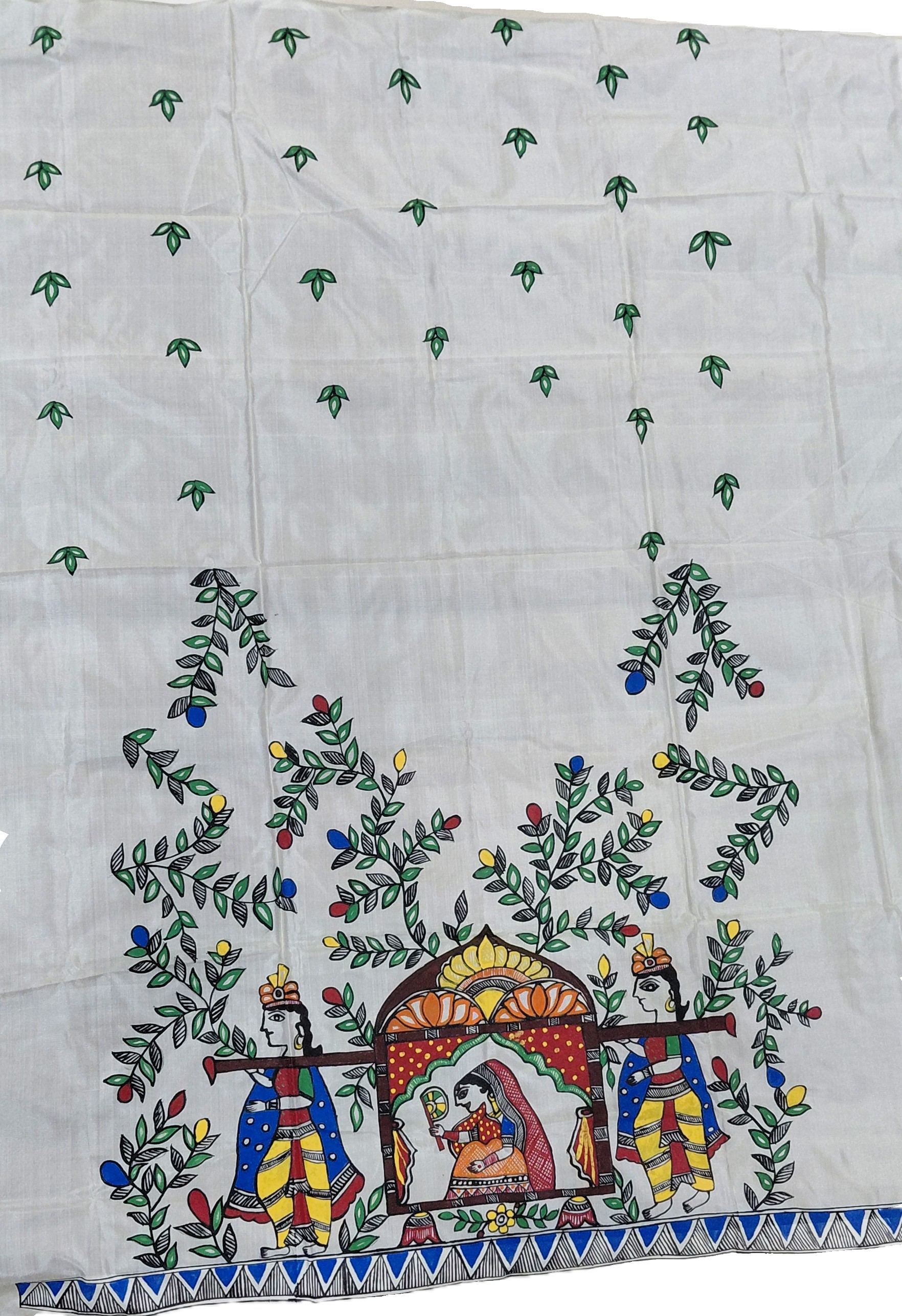 madhubani blouse back doli kahar design