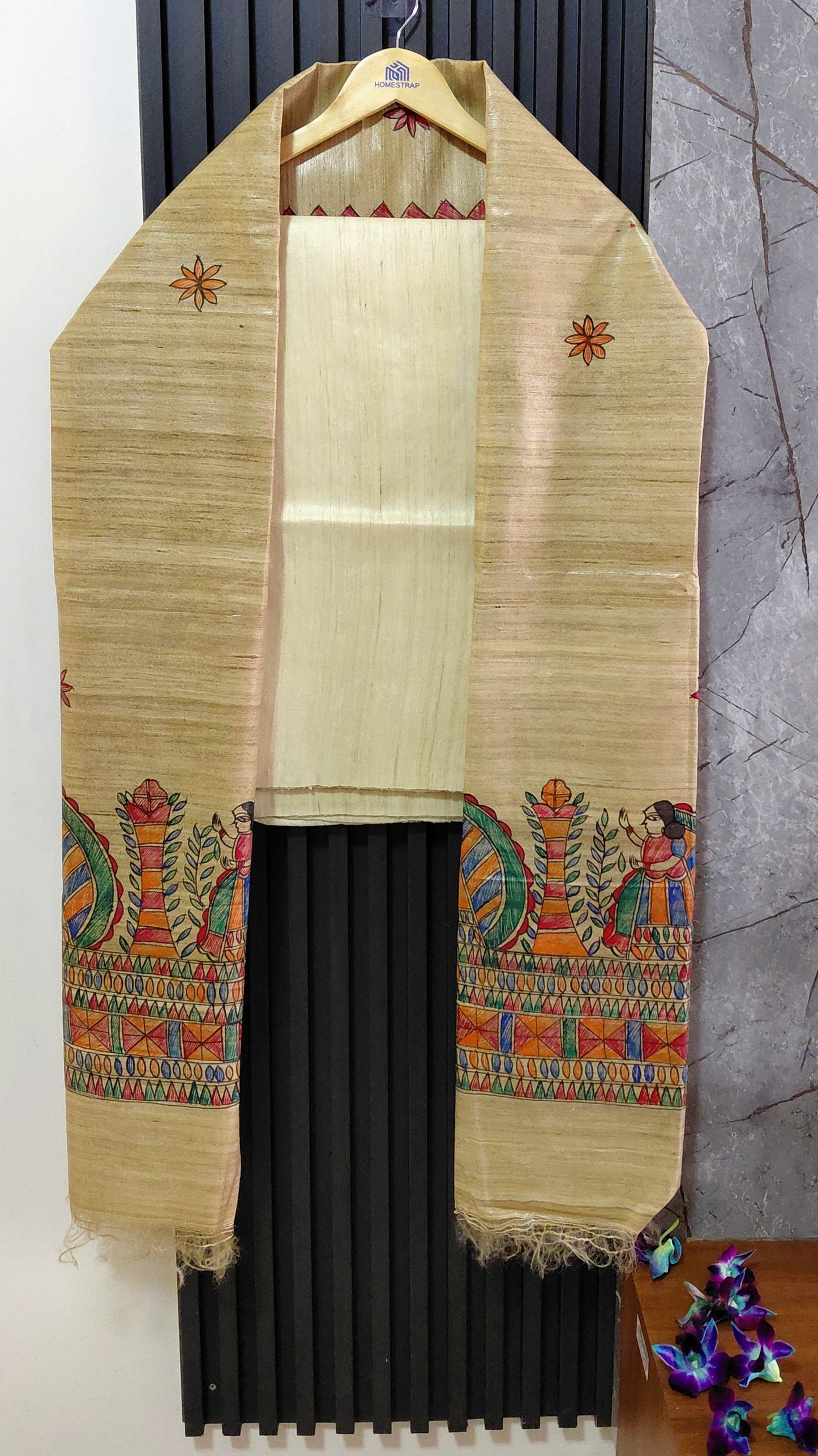 Natural Silk Madhubani 2-Piece Dupatta Kurta Set