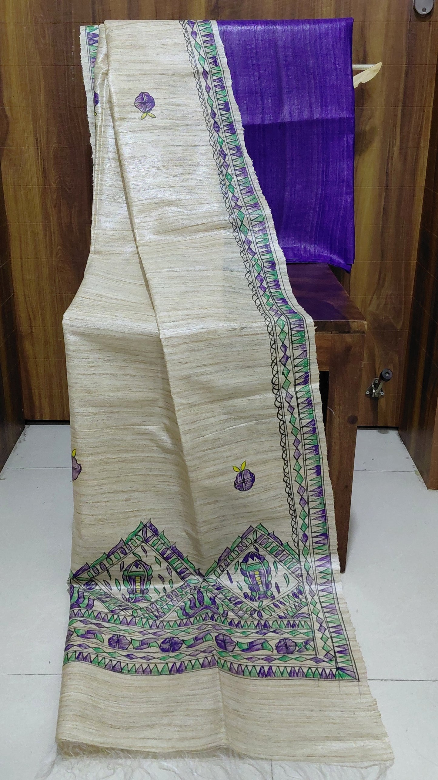 Natural Silk Madhubani 2-Piece Dupatta Kurta Set