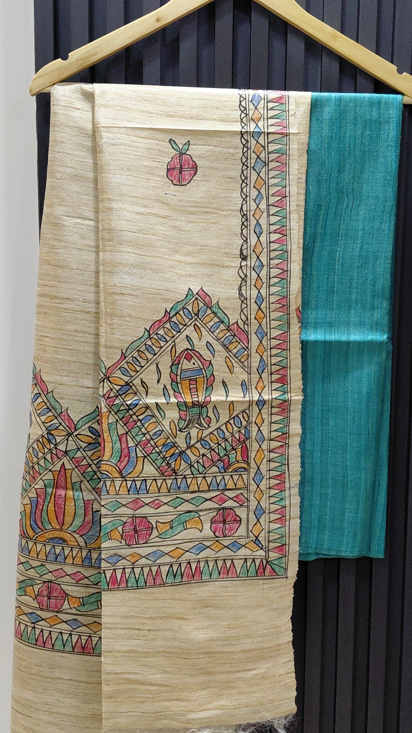Natural Silk Madhubani 2-Piece Dupatta Kurta Set